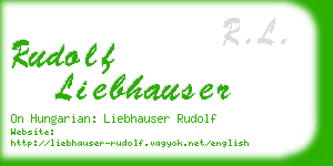 rudolf liebhauser business card